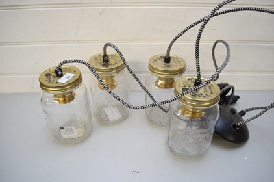 Lot 190 - FOUR MODERN CEILING LIGHT FITTINGS MADE FROM...