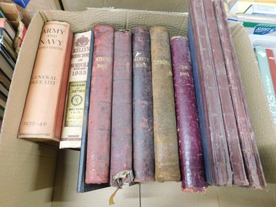 Lot 538 - Box - Mixed including 3 vols Register of...