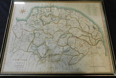 Lot 599 - JOHN CARY: A MAP OF NORFOLK FROM THE BEST...