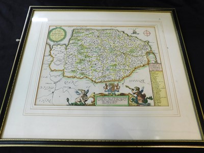 Lot 600 - RICHARD BLOME: A MAPP OF THE COUNTY OF NORFOLK...
