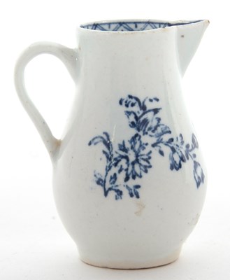 Lot 117 - Lowestoft porcelain sparrow beak jug decorated...