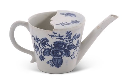Lot 120 - Lowestoft porcelain feeding cup with unusual...