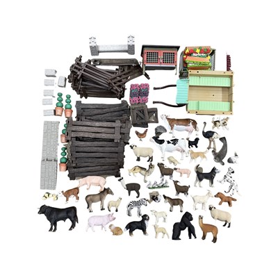 Lot 264 - A quantity of Schleich farmyard / zoo plastic...