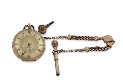 Lot 397 - A high grade yellow metal pocket watch with a...