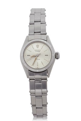 Lot 402A - A ladies stainless steel Rolex Oyster...