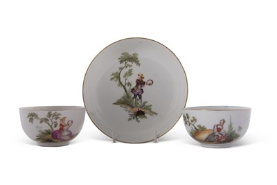 Lot 131 - A mid 18th Century Meissen cup and saucer...