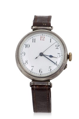 Lot 445 - A white metal Medic Trench watch, stamped on...