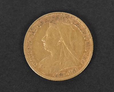 Lot 335 - A Victorian (Veiled Head) gold half sovereign...