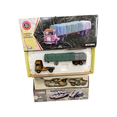 Lot 168 - A pair of boxed Corgi die-cast military...