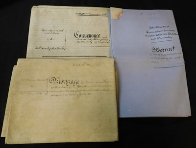Lot 650 - Box: Mack family archive with vellum and other...