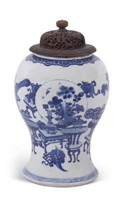 Lot 155 - A Chinese porcelain vase of inverted baluster...