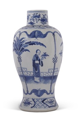 Lot 164 - A Chinese porcelain baluster shape vase...