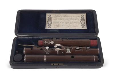 Lot 168 - A 19th Century flute, probably cocuswood in...