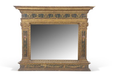 Lot 479 - A George III small over mantel mirror set in...