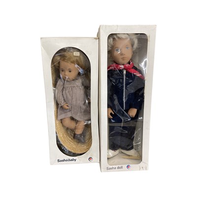 Lot 306 - A pair of vintage boxed Swiss Sasha dolls to...