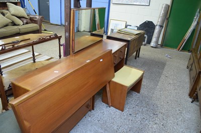 Lot 326 - UNUSUAL STAG TEAK FINISH DRESSING TABLE WITH...