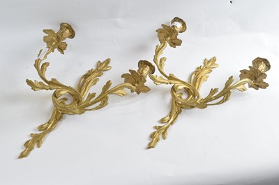 Lot 399 - Pair of Brass Wall Sconces