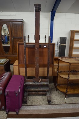 Lot 331 - LARGE ADJUSTABLE OAK ARTISTS EASEL BY NEWMAN...