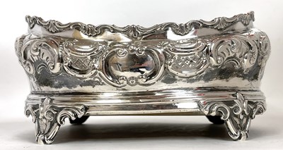 Lot 19 - A Victorian silver cruet base of oval form...