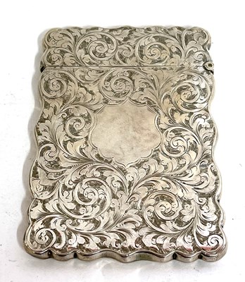 Lot 36 - A late Victorian card case having wavey ridges...