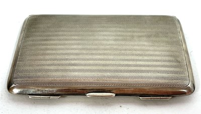 Lot 38 - A George V silver card case with engine turned...