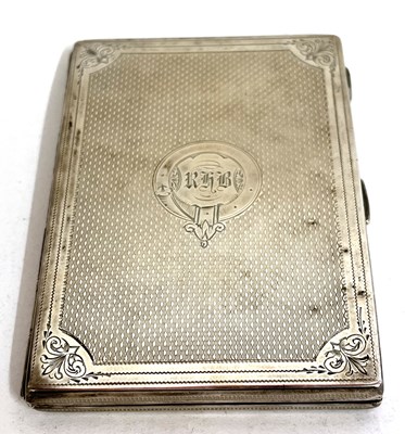 Lot 45 - A Victorian card case with bright cut engine...