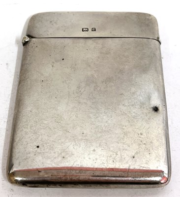 Lot 59 - An Edwardian card case of plain polished form,...