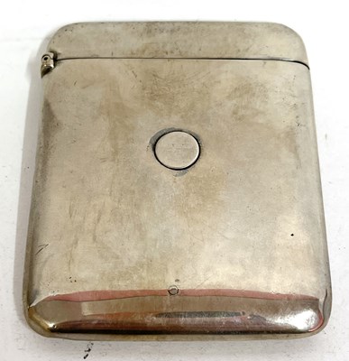 Lot 60 - An Edward VII silver card case of plain...