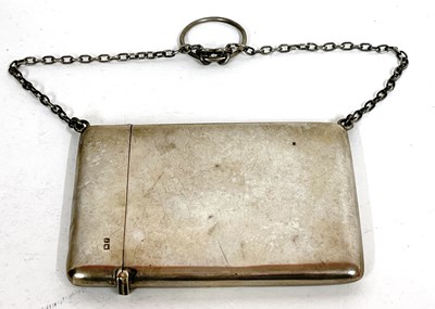 Lot 65 - A George V card case of plain polished...