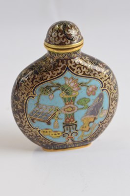 Lot 313 - A Chinese Cloisonne scent bottle and cover of...