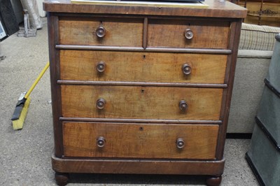 Lot 347 - VICTORIAN MAHOGANY CHEST OF TWO SHORT AND...