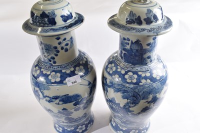 Lot 340 - A large pair of 19th Century Chinese porcelain...