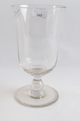 Lot 345 - 19th Century clear glass Sowerby bell, 23cm high