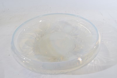 Lot 348 - Glass bowl with opalescent Lalique style...