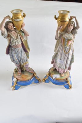 Lot 363 - A pair of French bisque porcelain Middle...