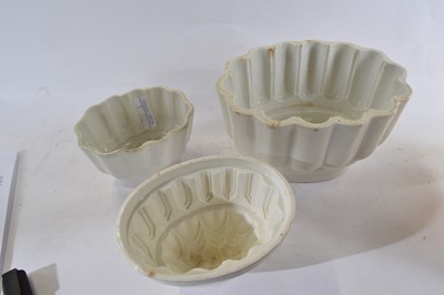 Lot 384A - A group of three 19th Century ceramic jelly...