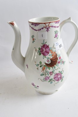 Lot 505 - Lowestoft Porcelain Coffee Pot c.1775