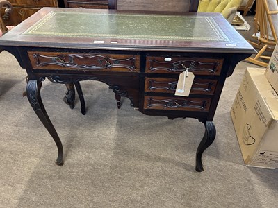 Lot 533 - Late 19th Century writing table with four...