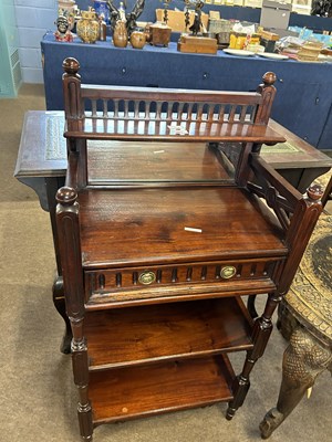 Lot 534 - Late 19th Century mahogany what not or side...
