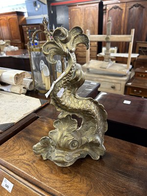Lot 539 - 19th Century brass door stop in the form of a...