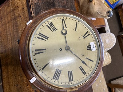 Lot 544 - Late 19th Century wall clock with a 12 inch...