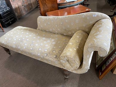 Lot 547 - 19th Century chaise longue with contemporary...