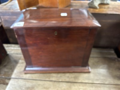 Lot 551 - A mahogany humidor cabinet with hinged lid and...