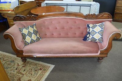 Lot 572 - A Victorian mahogany framed and pink...