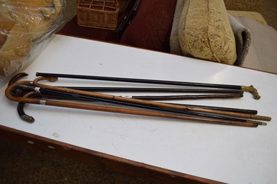 Lot 363 - COLLECTION OF SEVEN VARIOUS WALKING STICKS TO...