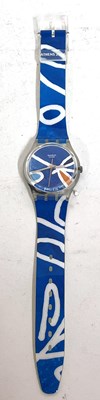 Lot 267 - A Swatch quartz wrist watch Athens 2004 model,...