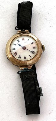 Lot 323A - A 9ct gold ladies wrist watch, hallmarked on...