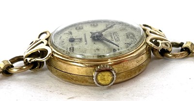 Lot 286 - A Roamer 9ct gold cased ladies wrist watch on...