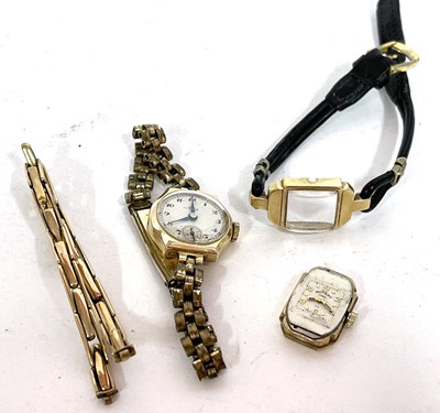 Lot 291 - A lot of two 9ct gold cased ladies wrist...