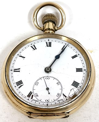 Lot 300 - A gold plated pocket watch, the watch has a...